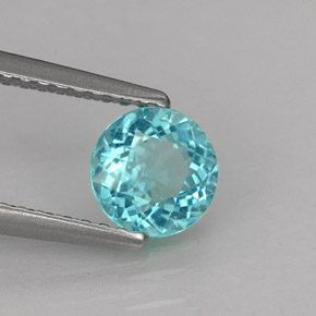 Apatita Azul claro Natural 0.91ct, Corte Redondo, VS