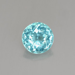 Apatita azul natural 0,91ct, corte redondo, VS