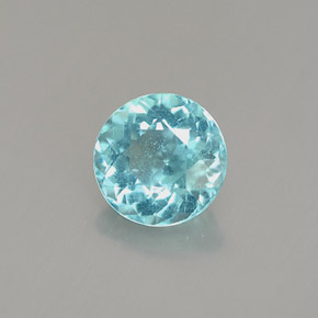 Apatita azul natural 0,91ct, corte redondo, VS