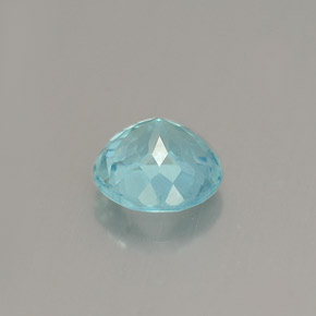 Apatita azul natural 0,91ct, corte redondo, VS
