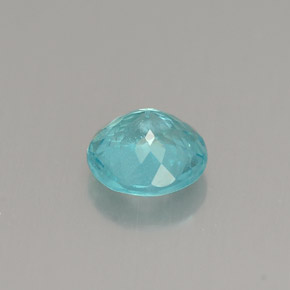 Apatita azul natural 0,91ct, corte redondo, VS