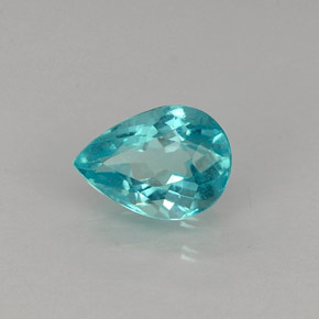 Apatita Azul claro Natural 0.74ct, Formato de pêra, VS