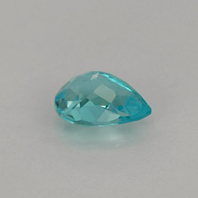 Apatita Azul claro Natural 0.74ct, Formato de pêra, VS