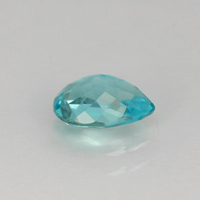 Apatita azul natural 0,76ct, formato de pêra, VS
