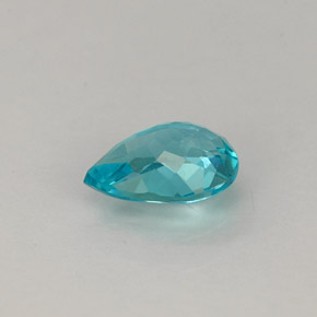 Apatita azul natural 0,67ct, formato de pêra, VS