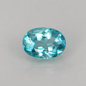 Apatita azul natural 0,98ct, corte oval, VS-SI
