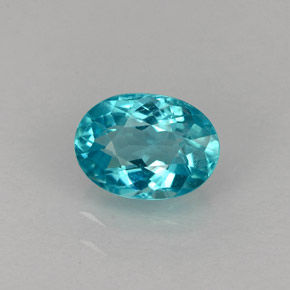 Apatita azul natural 0,95ct, corte oval, VS
