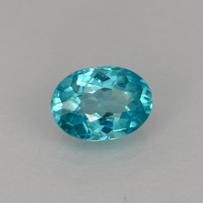 Apatita azul natural 0,95ct, corte oval, VS