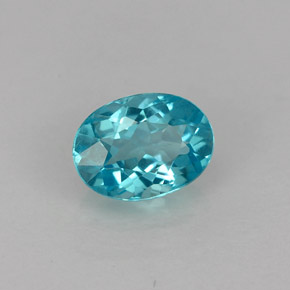 Apatita Azul claro Natural 0.86ct, Corte Oval, VS