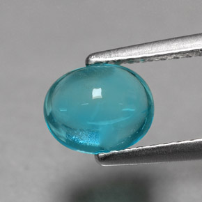 Apatita Azul claro Natural 1.36ct, Corte Oval, Transparente