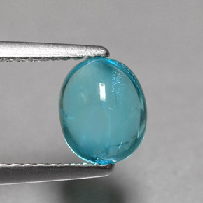 Apatita Azul claro Natural 1.36ct, Corte Oval, Transparente