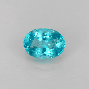 Apatita azul natural 0,92ct, corte oval, VS