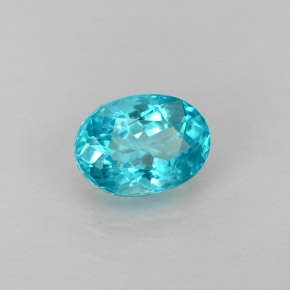 Apatita azul natural 0,92ct, corte oval, VS