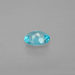 Apatita azul natural 0,84ct, corte oval, VS