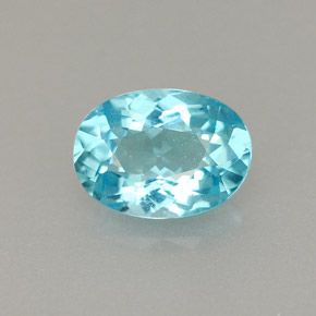 Apatita Azul claro Natural 0.87ct, Corte Oval, VS