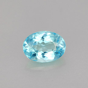 Apatita azul natural 0,85ct, corte oval, VS