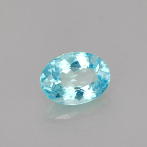 Apatita azul natural 0,85ct, corte oval, VS