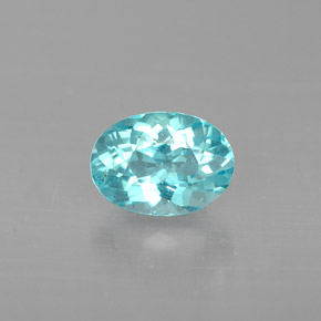 Apatita azul natural 0,86ct, corte oval, VS