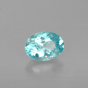 Apatita azul natural 0,86ct, corte oval, VS