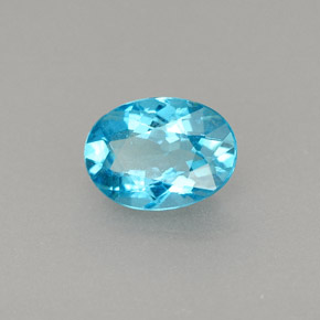 Apatita azul natural 0,86ct, corte oval, VS