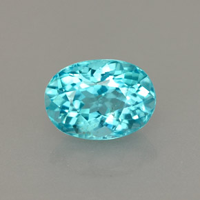 Apatita azul natural 1,06ct, corte oval, VS