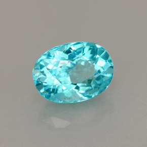 Apatita azul natural 1,06ct, corte oval, VS