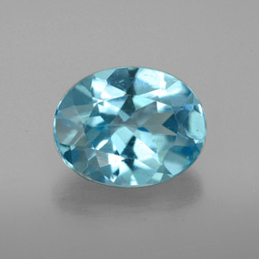 Apatita azul natural 3,25ct, corte oval, VS