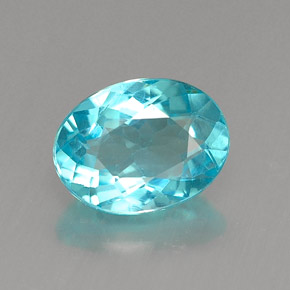 Apatita azul natural 1,26ct, corte oval, VVS-VS