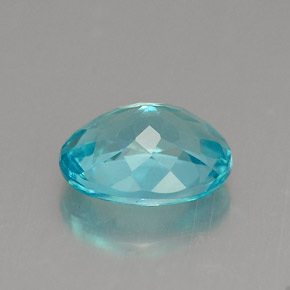 Apatita azul natural 1,26ct, corte oval, VVS-VS