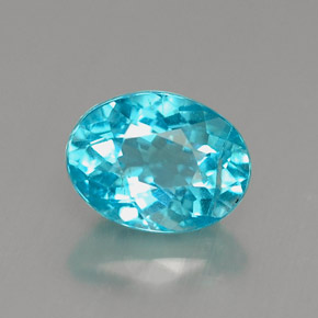 Apatita azul natural 1,22ct, corte oval, VS