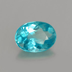 Apatita azul natural 1,01ct, corte oval, VS
