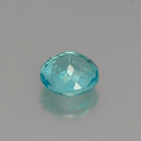 Apatita azul natural 0,43ct, corte redondo, VVS-VS