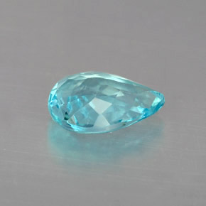Apatita azul natural 0,75ct, formato de pêra, VVS-VS