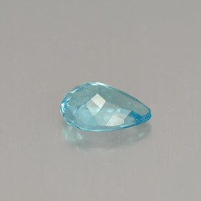 Apatita azul natural 0,67ct, formato de pêra, VVS-VS