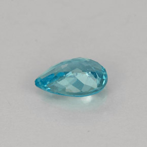 Apatita azul natural 0,57ct, formato de pêra, VS