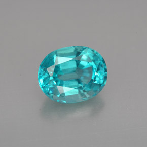 Apatita azul claro natural 2,42ct, corte oval, VS
