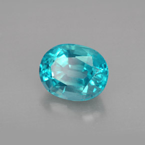 Apatita azul claro natural 2,42ct, corte oval, VS