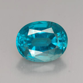 Apatita azul natural 3,24ct, corte oval, VVS-VS