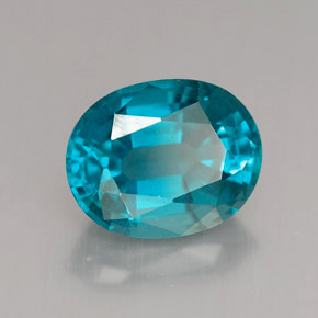 Apatita azul natural 3,24ct, corte oval, VVS-VS
