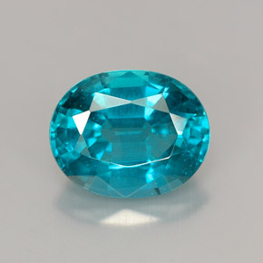 Apatita azul natural 2,94ct, corte oval, VS