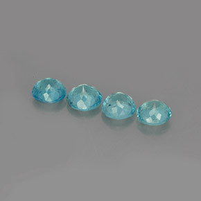 Pedras preciosas de apatita azul natural de  ct, corte redondo, VS
