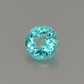 Apatita azul claro natural 0,79ct, corte redondo, VVS-VS