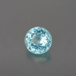Apatita azul natural 0,73ct, corte redondo, VS