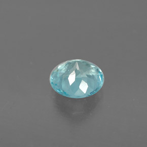 Apatita azul natural 0,73ct, corte redondo, VS