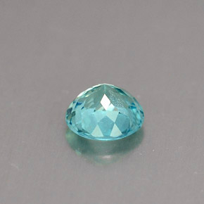 Apatita azul natural 0,60ct, corte redondo, VS