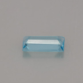 Apatita azul natural 0,67ct, baguete, VS