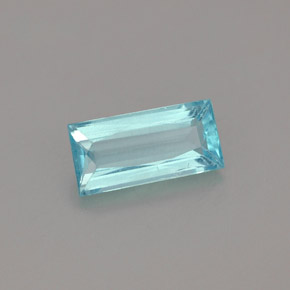 Apatita azul natural 1,08ct, baguete, VS
