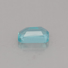 Apatita azul natural 0,76ct, corte esmeralda, VS