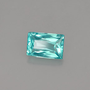 Apatita azul natural 1,04ct, baguete, VS