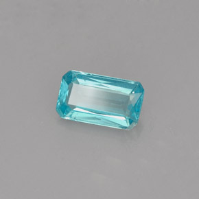Apatita Azul claro Natural 0.51ct, Corte Esmeralda, VS